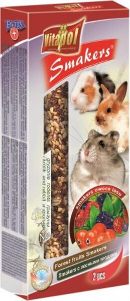 STANDARD Smakers forest fruits for rodents and rabbit 2pcs 90g - Vitapol палочки с лесными ягодами для грызунов