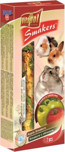 STANDARD Smakers apple for rodents and rabbit 2pcs 90g - Vitapol nūjiņas ar āboliem grauzējiem