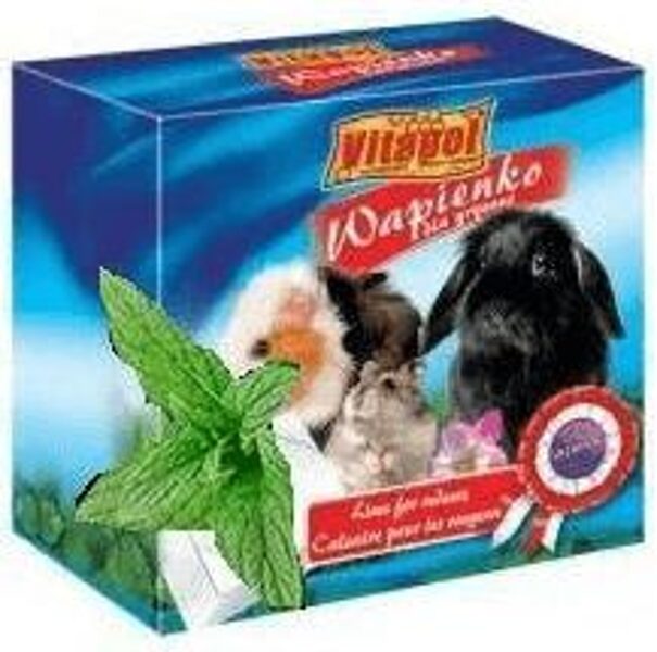 Vitapol MINERAL BLOCK with peppermint for rodents and rabbit 1pc 40g - минеральный блок с перечной мятой для грызунов