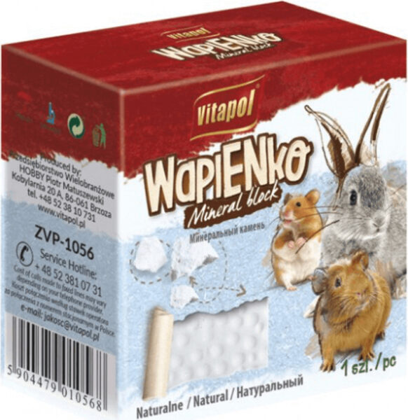 Vitapol MINERAL BLOCK natural for rodents and rabbit 1pc 40g - минеральный блок для грызунов