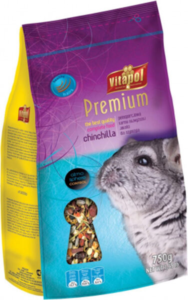 Vitapol PREMIUM pilnvertīga barība šinšilām 750 g