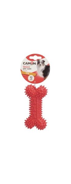 Rotaļlieta suņiem - CAMON Gumijas kauliņš ar asumiem 12cm