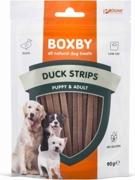 BOXBY DUCK STRIPS for DOGS 90g