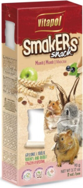 Vitapol STANDARD дополнительный корм для грызунов и кроликов, палочки MUSLI 2шт 90г