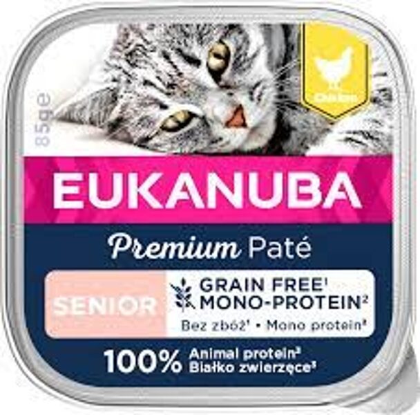 Eukanuba Cat Senior Chicken pate Mono 85g