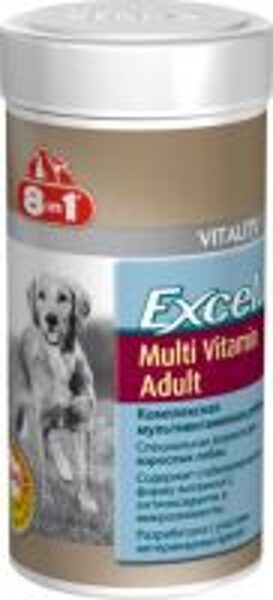 8in1 Excel Adult Multivitamin 250ml / 70tab. - multivitamīnu komplekss suņiem