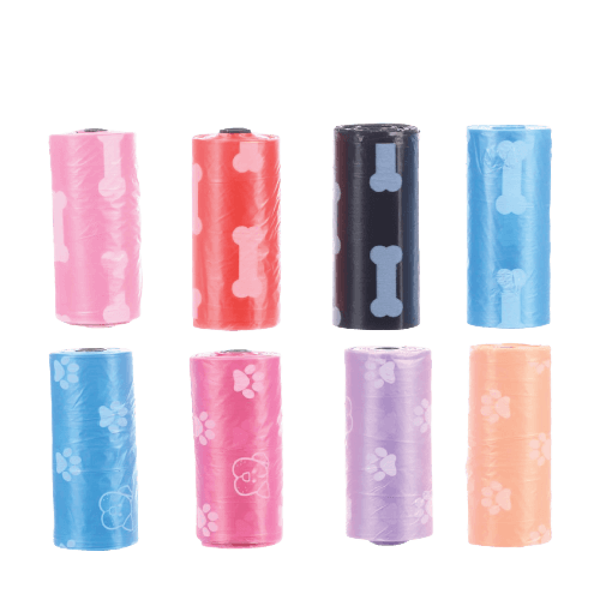 пакеты для сбора экскрементов Flamingo Bones-Paws N1x15 разные цвета