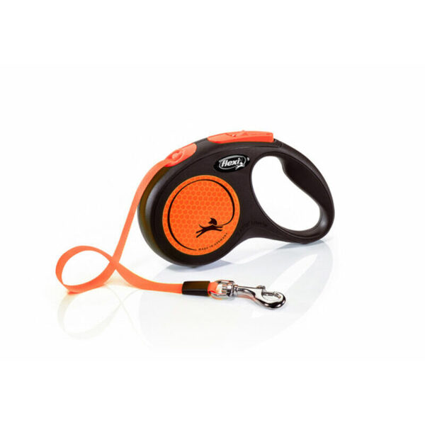 flexi Neon M 5m orange (lente) - pavada suņiem