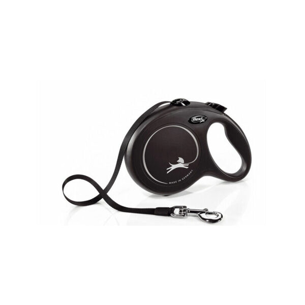 flexi New Classic L 5m black (lente) - pavada suņiem