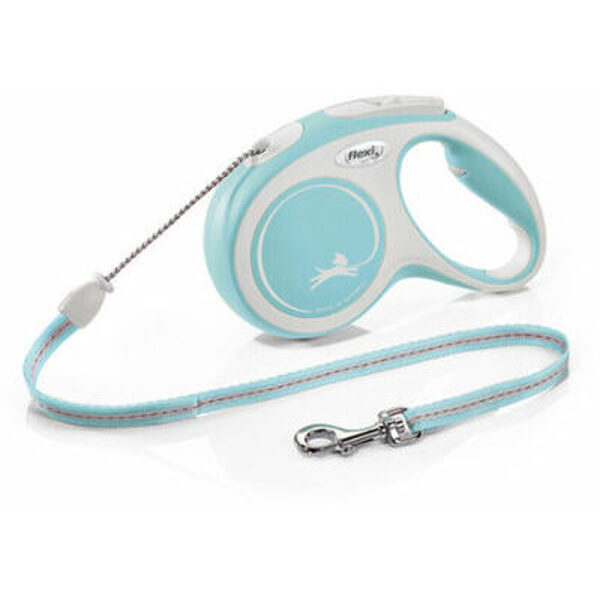 Flexi New Comfort S trose 5 m, light blue - troses pavada suņiem līdz 12 kg