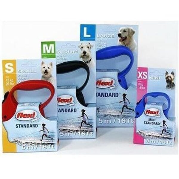 Flexi Standart Mini red 3m - pavada suņiem