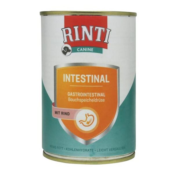 RINTI Canine Intestinal Beef 400g - Консервы для собак с проблемами желудка и поджелудочной железы