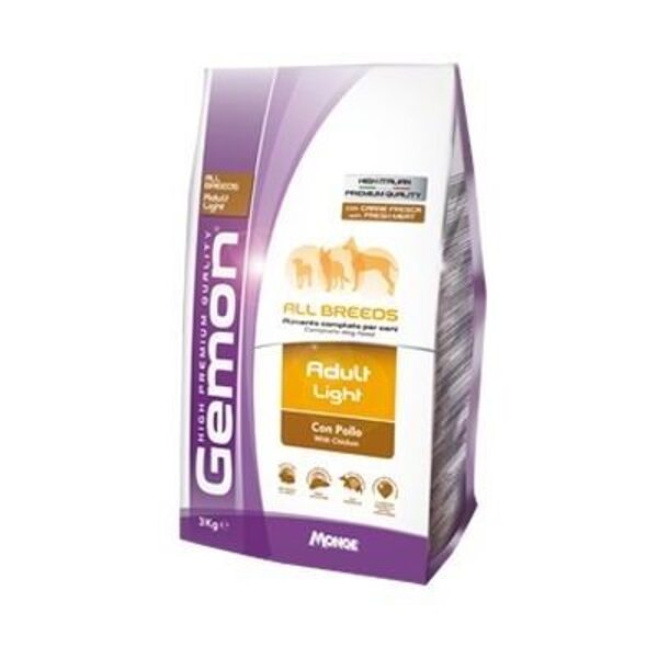  GEMON Dog ALL BREEDS Light with chicken 3kg - barība suņiem