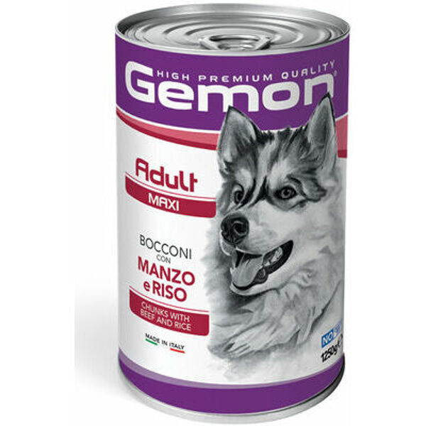 GEMON Dog chunkies Adult MAXI with beef & rice 1.250kg