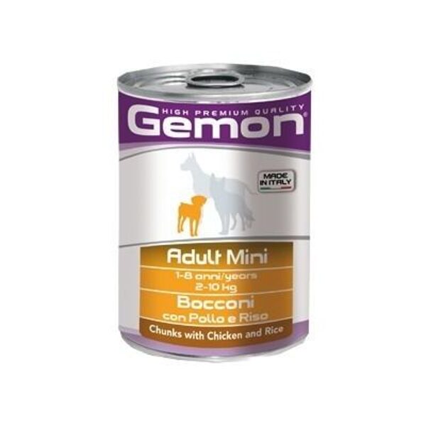 GEMON Dog chunkies Adult MINI with chicken & rice 0.415kg - консервы для собак
