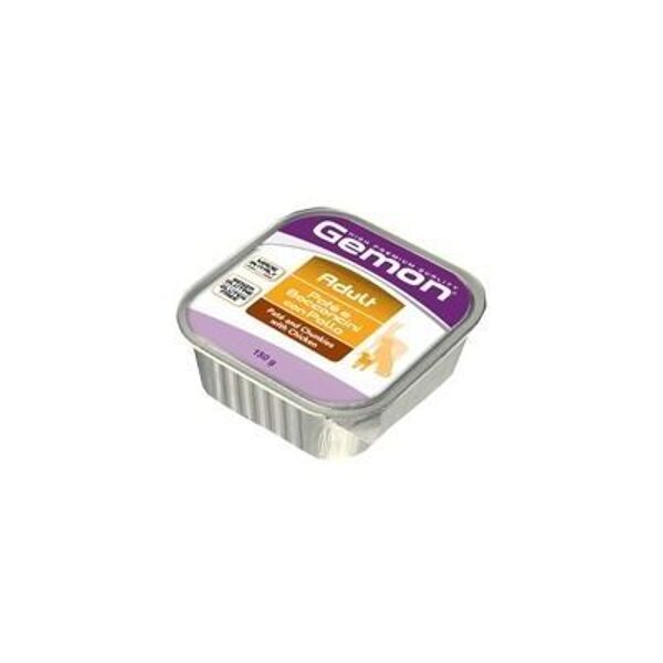 GEMON Dog pate & chunkies Adult with chicken 0.150kg - консервы для собак