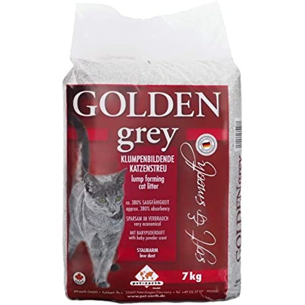 Golden Grey Original 7 kg  - cementējošās  smiltis kaķu tualetēm