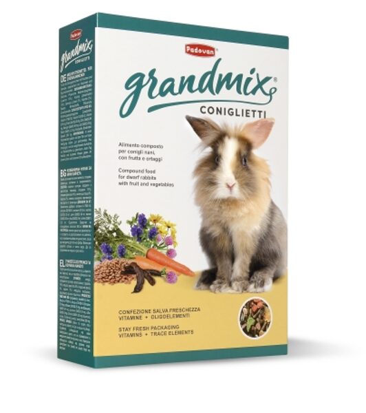 GRANDMIX CONIGLIETTI 850 g - barība dekoratīvajiem trušiem