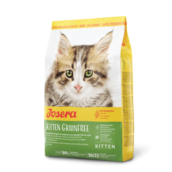 Josera Super Premium Kitten GRAINFREE 10 kg - bezgraudu sausā barība ar laša eļļu kaķēniem