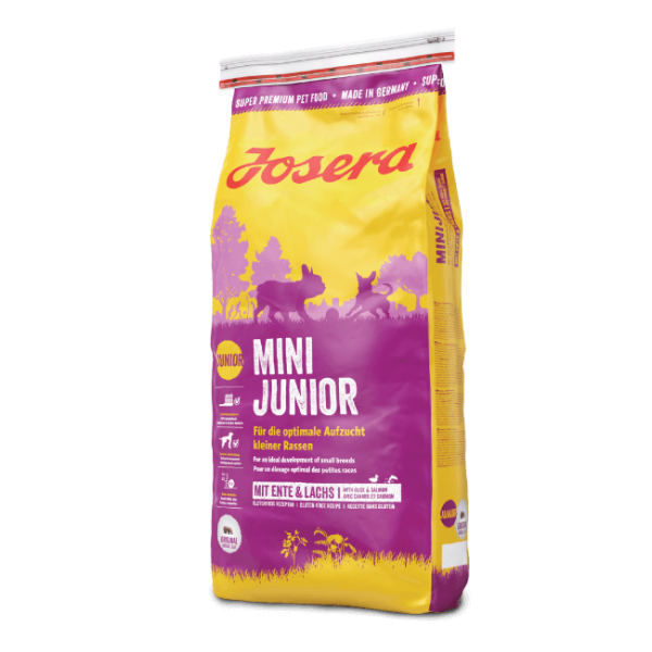Josera  Mini Junior 15 kg - Super Premium sausā barība augošiem suņiem ar pīles un laša gaļu