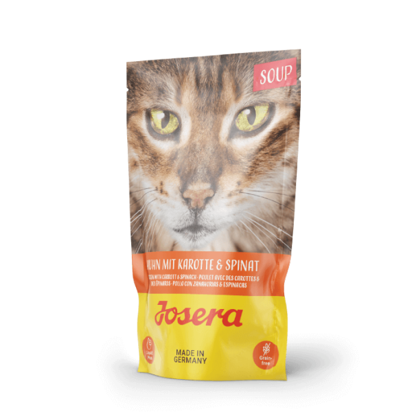 Josera Soup Chicken with Carrots & Spinach 70g - Vistas zupa ar burkāniem un spinātiem kaķiem