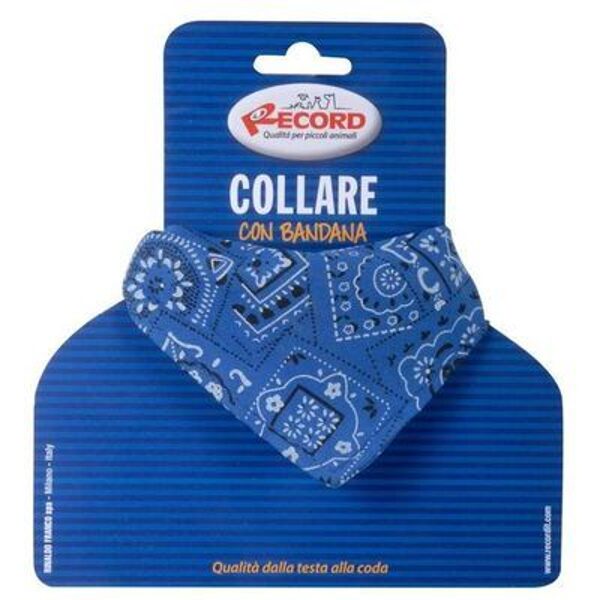 Kakla siksna regulējama ar bandanu 1,6 x 30/45 cm, zila