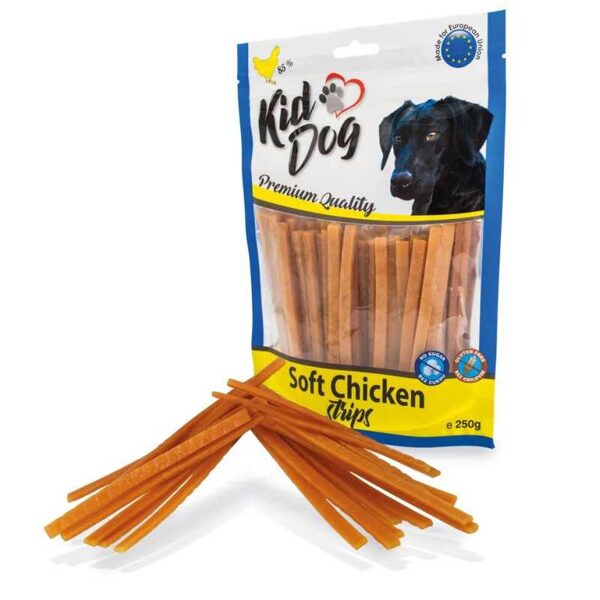 KIDDOG Soft Chicken strips 250g - mīkstas vistas stremelītes