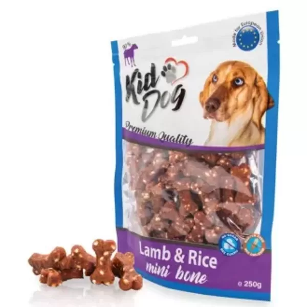 KIDDOG Lamb&Rice Mini Bones 250g