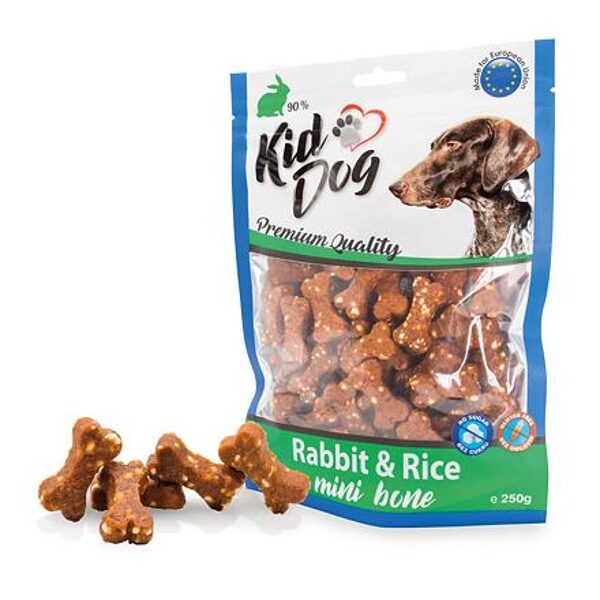KIDDOG rabbit & rice MINI bones 250 g