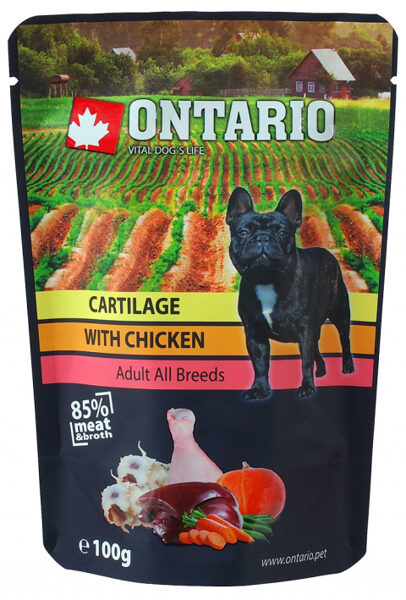 Консервы для собак - Ontario Dog Cartilage with Chicken in Broth, 100 г