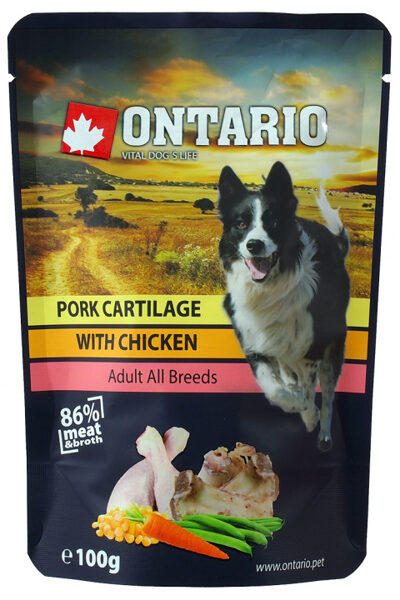 Ontario Dog Pork Cartilage with Chicken in Broth, 100 г - Консервы для собак