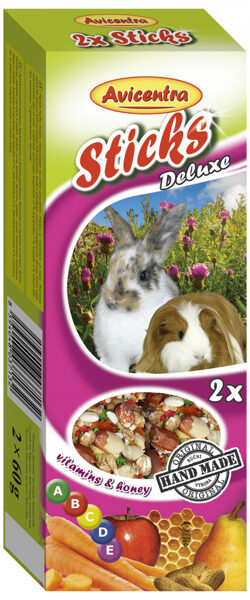 Avicentra Sticks Deluxe honey for big rodents, 2x60g