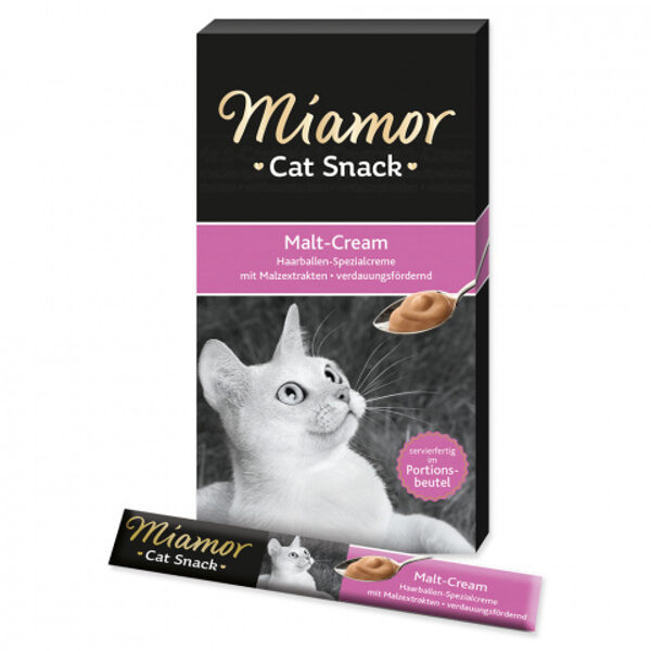 Miamor Malt Cream лакомство для кошек для вывода шерсти 15g x 6