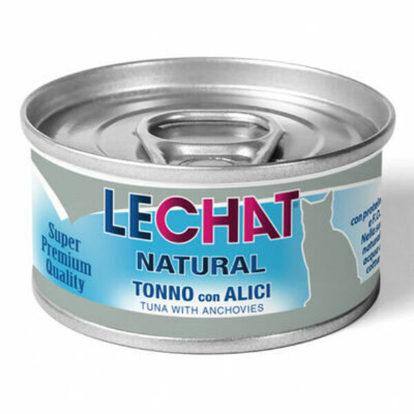 LeChat Natural Tuna with Whitebait 80 gr - konservi kaķiem