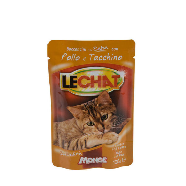 LeChat Pouches ar caļa un titara gaļas gabaliniem 100 gr