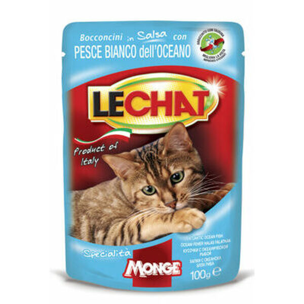 LeChat Pouches ar okeana zivi gabaliniem 100 gr