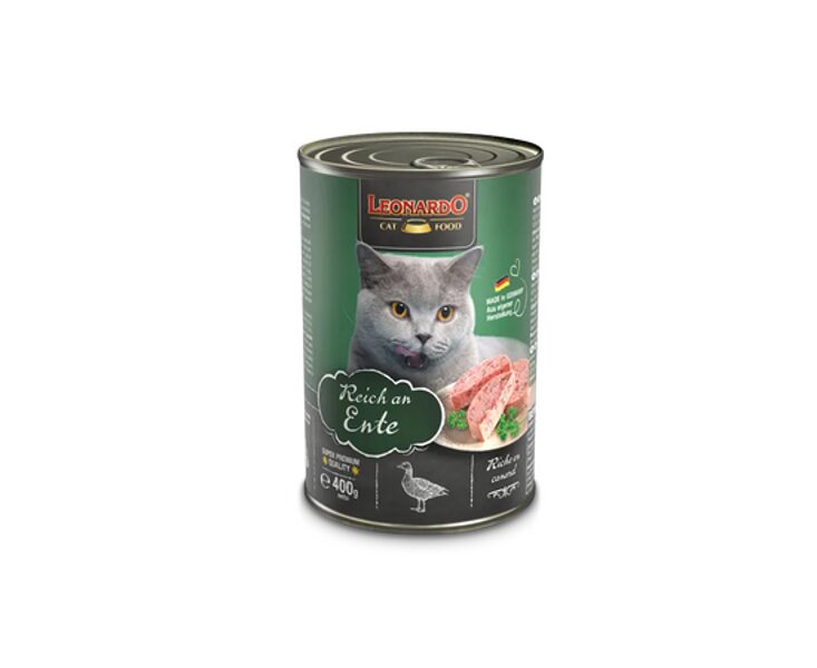 Leonardo Duck 400g - konservi kaķiem ar pīli