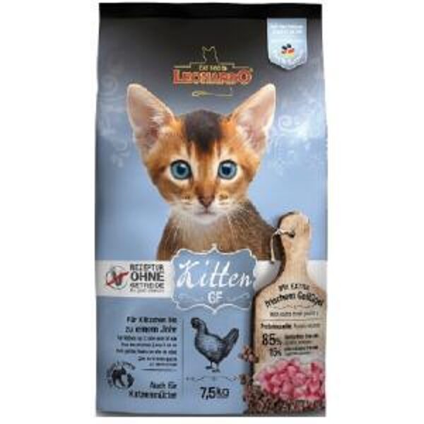 Leonardo GF Kitten 7,5 kg - bezgraudu barība kaķēniem 