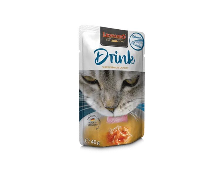 Leonardo Drink Salmon 40g - Zupa ar lasi kaķiem