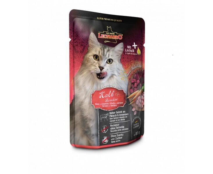 Leonardo Veal &Vegetables 85g - Kaķu konservi ar Teļa gaļu un dārzeņiem
