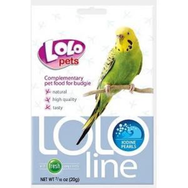 LOLO LINE IODINE PEARLS 20g (joda pērles) - vitaminizēta papildbarība viļņainiem papagaiļeim 