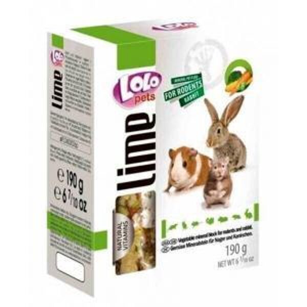 Lolo Pets минеральный камень для грызунов и кроликов с овощами 190 г