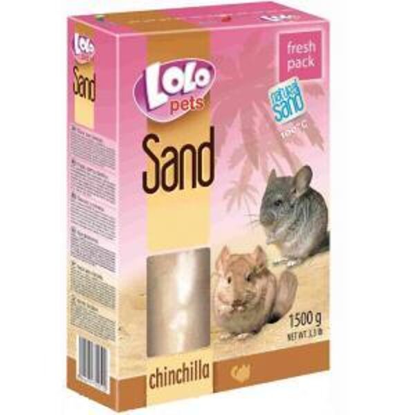 LOLO pets natural sand 1,5kg - Smiltis šinšillām