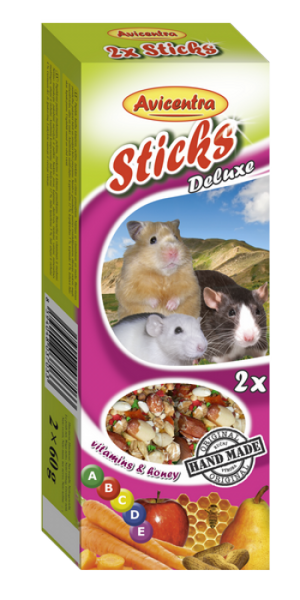 Avicentra Sticks honey for small rodents, 2x60g