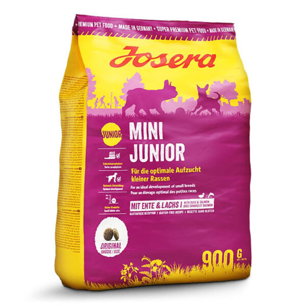 Josera Super Premium Mini Junior 900 g - сухой корм для щенков мелких пород с уткой и лососем 