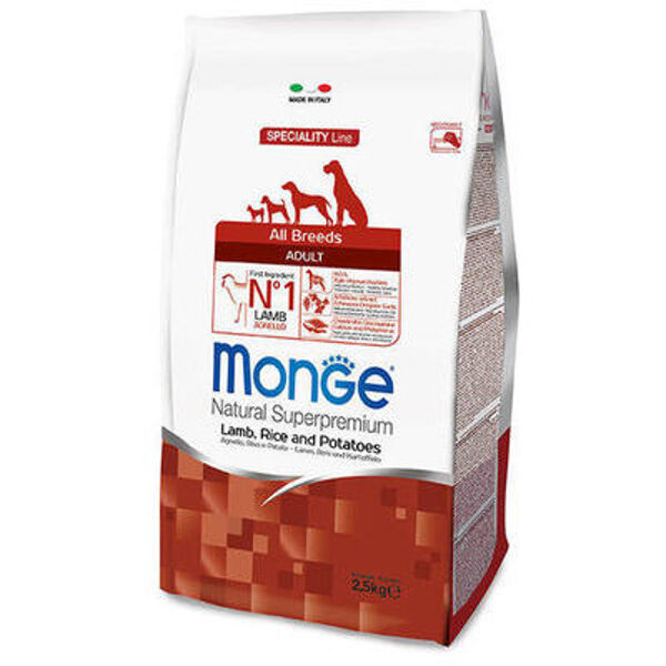 MONGE ALL BREEDS Adult Lamb, Rice and Potatoes 2,5 kg - корм для взрослых собак