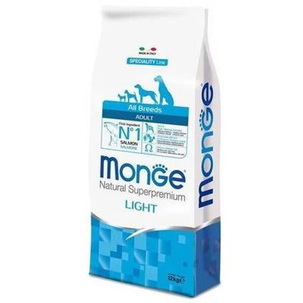 MONGE ALL BREEDS Adult Light Salmon and Rice 12 kg - корм для взрослых собак