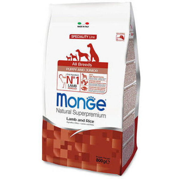 MONGE ALL BREEDS Puppy & Junior Lamb and Rice 0,8 kg - корм для щенков