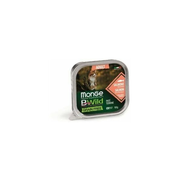 MONGE BWILD Cat ADULT Salmon with vegetable 100g