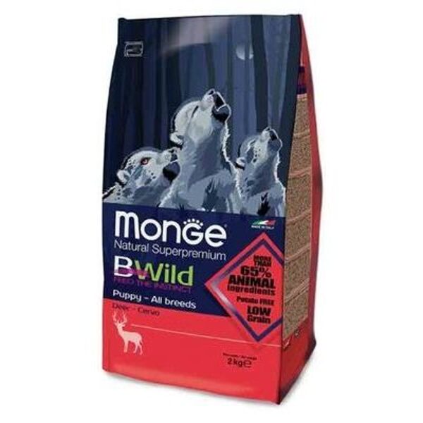 MONGE BWILD Low Grain Puppy&Junior Deer 2,5kg
